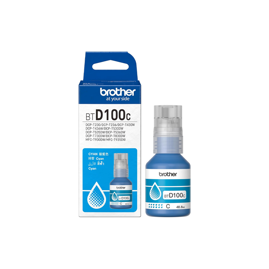 brother btd100c ultra high yield cyan ink bottle genuine original brother printer ink replacement available dubai uae