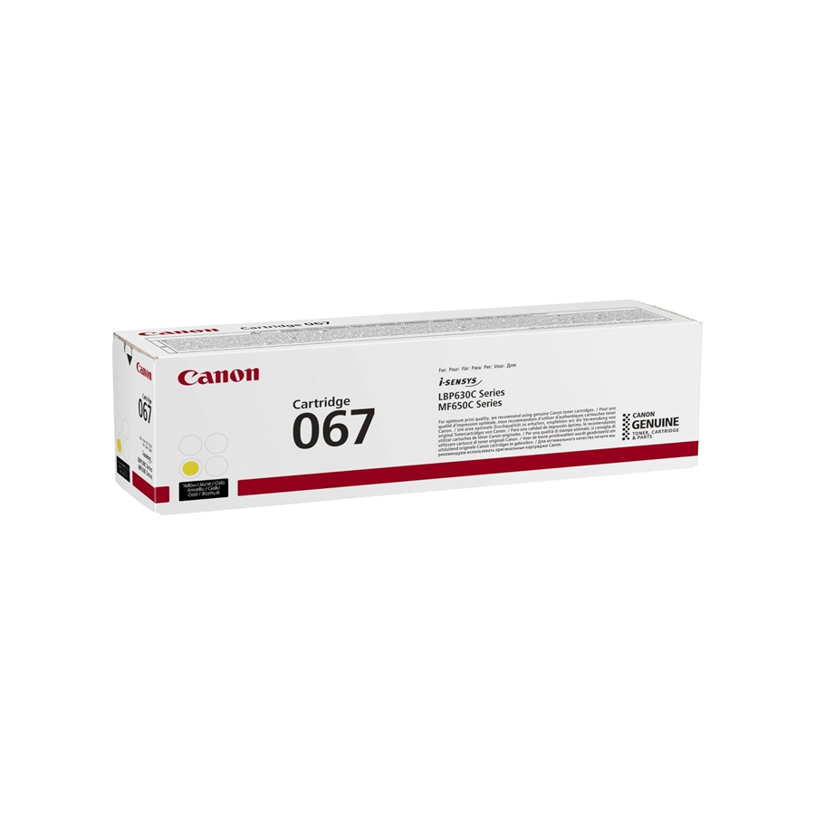 Canon 067 Yellow Toner Cartridge for LBP631, MF651 & MF657 printers – Genuine Canon UAE Stock