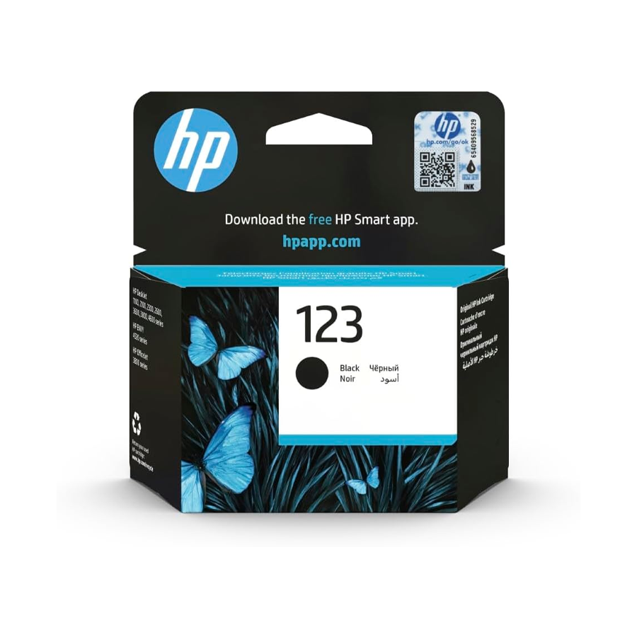 HP 123 Original Ink Cartridge – Black (F6V17AE) | Original HP Ink Cartridge | Dubai UAE