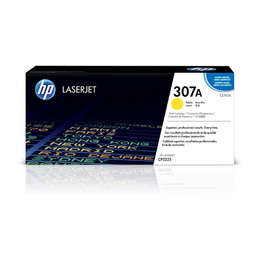 hp 307a yellow toner cartridge ce742a original genuine hp color laserjet printer toner buy in dubai uae